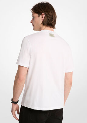 michael kors graphic logo cotton jersey t shirt
