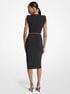 michael kors stretch matte jersey belted dress