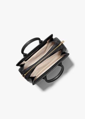 michael kors laila small pebbled leather satchel