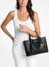 michael kors carson medium floral laser cut satchel