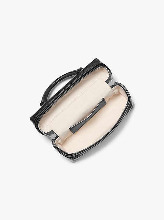 michael kors jana extra small crocodile embossed leather crossbody bag