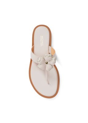 michael kors callie embellished signature logo trim thong sandal
