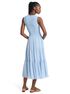 michael kors smocked georgette midi dress