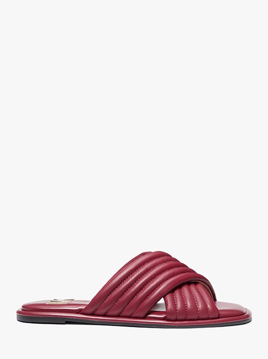 Portia Quilted Leather Slide Sandal