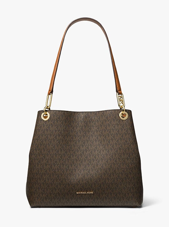 Kensington Large Signature Logo Tote Bag michael kors kensington large signature logo tote bag