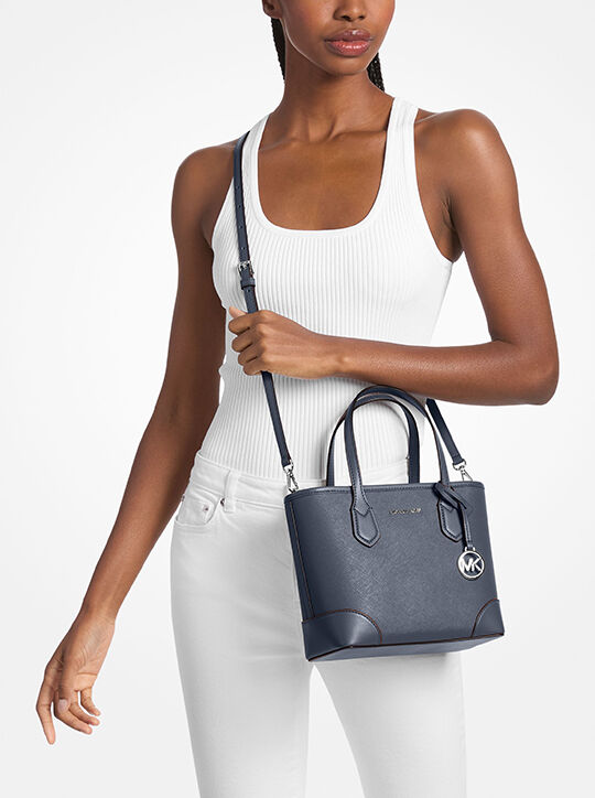 michael kors eva extra small saffiano leather convertible tote bag