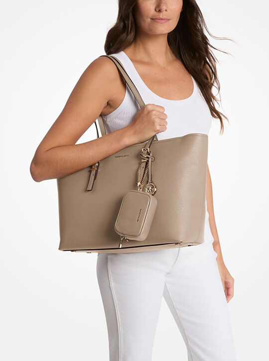 Quinn Large Pebbled Leather Tote Bag michael kors quinn large pebbled leather tote bag