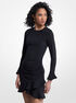michael kors ruffled stretch matte jersey dress