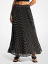 michael kors polka dot pleated georgette skirt