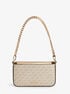 michael kors bryant small metallic signature logo convertible pochette