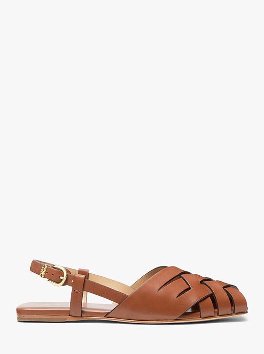 Irene Woven Leather Slingback Sandal michael kors irene woven leather slingback sandal