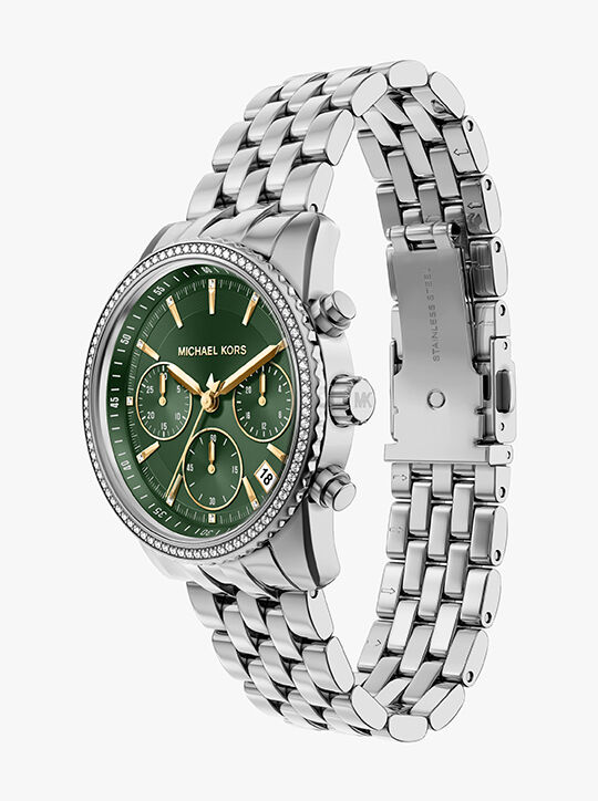 michael kors ساعة مايكل كورس براينت كرونوغراف المصنوعة من الفولاذ المقاوم للصدأ