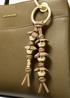 michael kors embellished floral bag charm