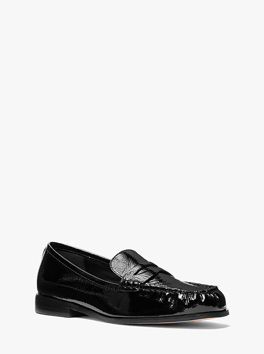Carlson Crackled Patent Leather Loafer michael kors carlson crackled patent leather loafer