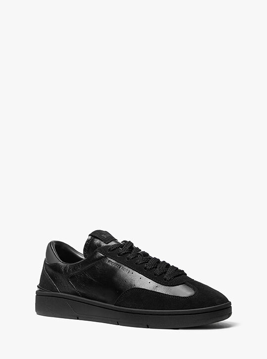 michael kors wilton leather and suede sneaker