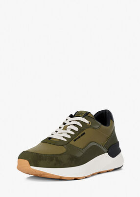 michael kors حذاء تريفور الرياضي المصنوع من الجلد والحبل