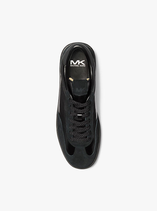 michael kors wilton leather and suede sneaker
