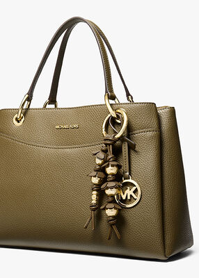 michael kors embellished floral bag charm
