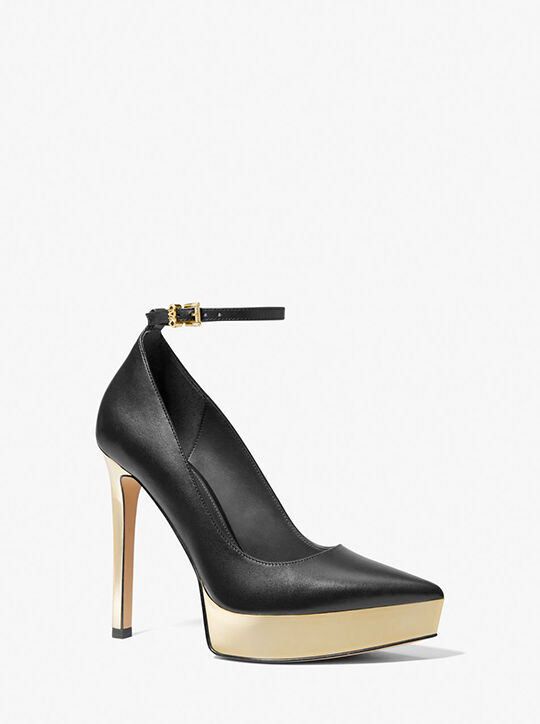 Xenia Leather Platform Pump michael kors xenia leather platform pump