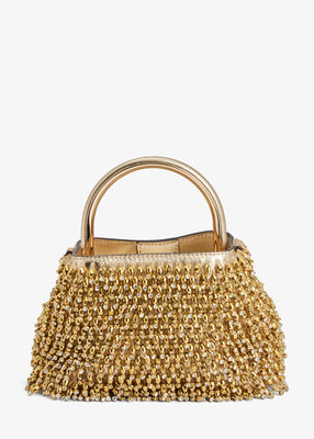 michael kors limited edition rosie extra small embellished metallic bucket bag