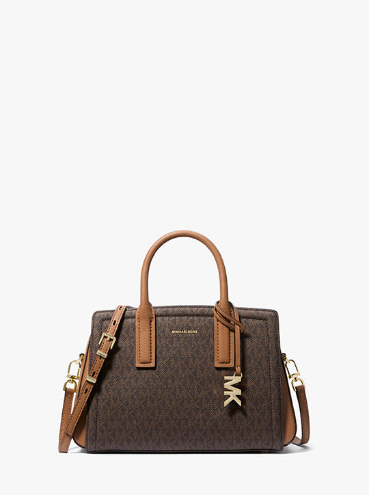 michael kors laila small signature logo satchel