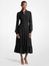 michael kors smocked georgette shirtdress