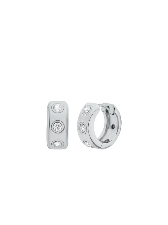 michael kors pav  logo huggie earrings