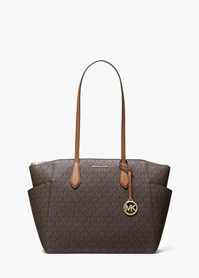 michael kors marilyn medium signature logo tote bag