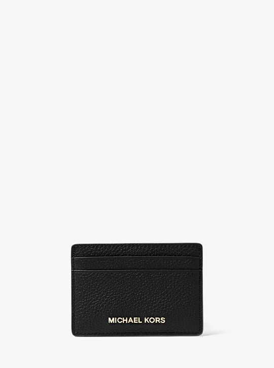 michael kors pebbled leather card case