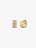 Silver Pave MK Earrings michael kors silver pave mk earrings