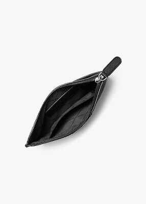 michael kors hudson pebbled leather and signature logo pouch set