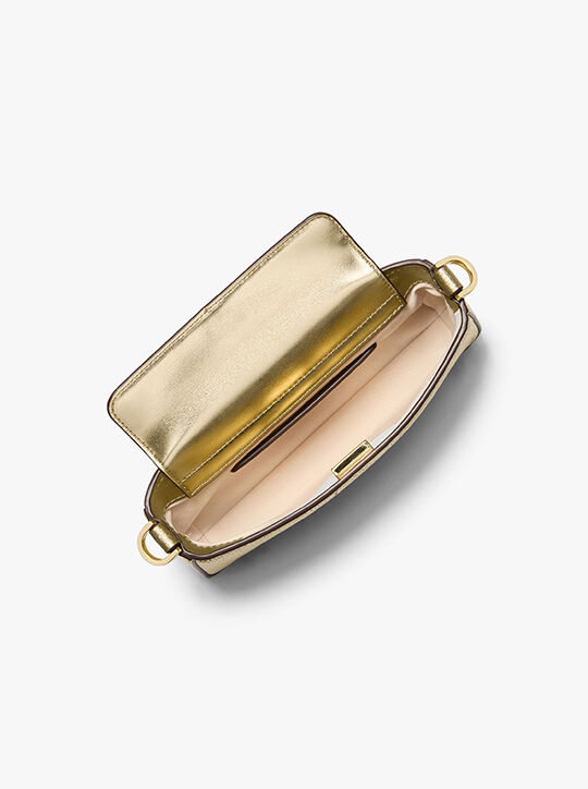 michael kors حقيبة صغة براينت قابلة للتحويل من الجلد المحبب المعدني