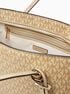 Quinn Medium Signature Logo and Leather Tote Bag michael kors quinn medium signature logo and leather tote bag