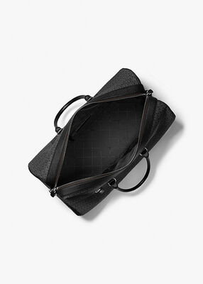 michael kors jet set signature logo weekender bag