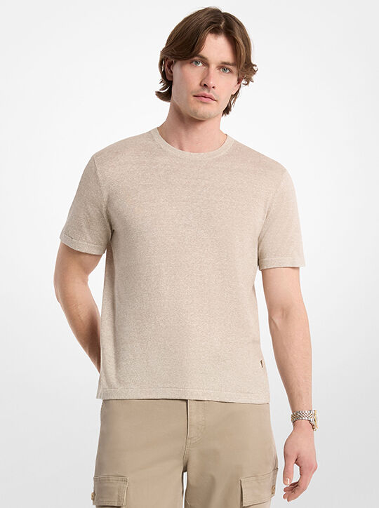 michael kors linen and cotton t shirt