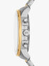 michael kors oversized prescott two tone watch