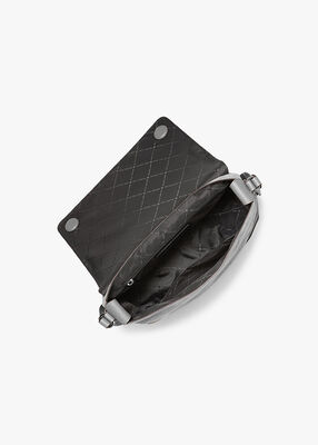 michael kors حقيبة ماسنجر هدسون صغيرة من جلد الغزال