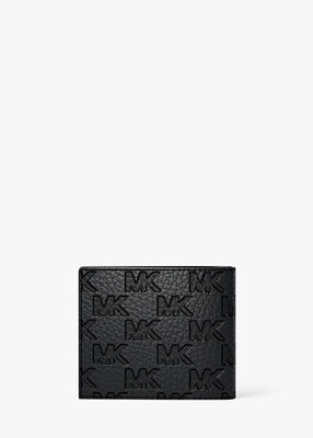 michael kors hudson logo embossed leather billfold wallet and passcase