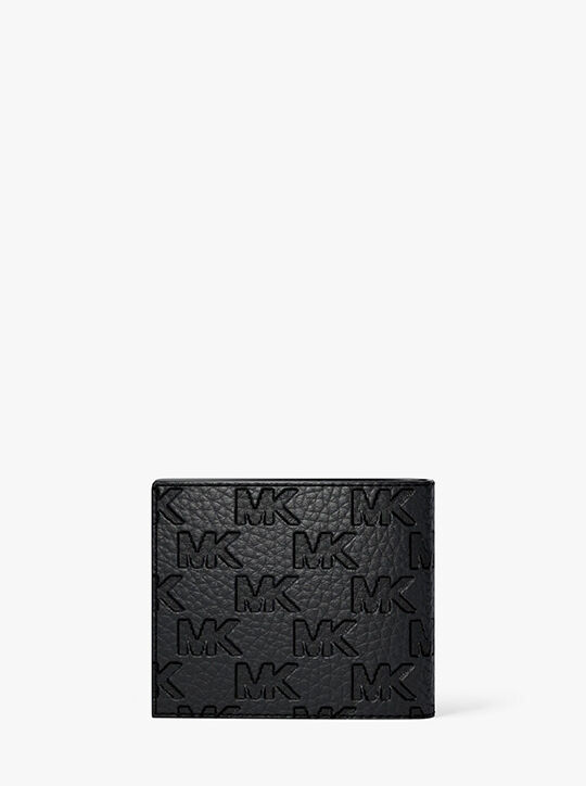 Hudson Logo Embossed Leather Billfold Wallet and Passcase michael kors hudson logo embossed leather billfold wallet and passcase