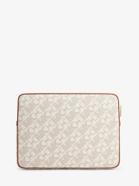 Monogram-print canvas laptop bag michael kors monogram print canvas laptop bag