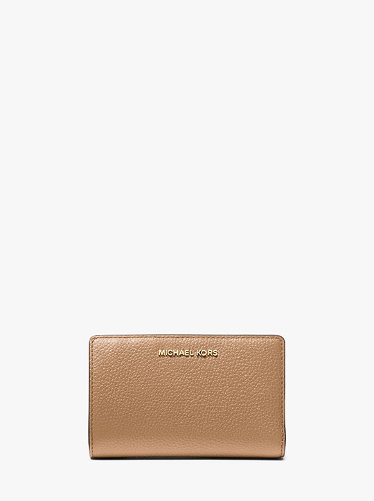 michael kors medium pebbled leather wallet