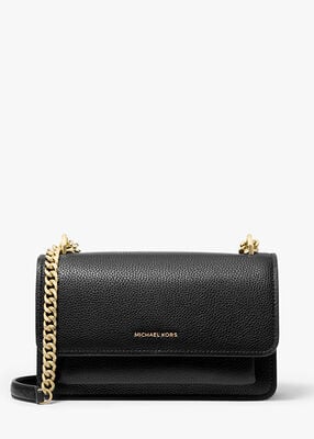 michael kors حقيبة كتف كلير كبيرة من الجلد المحبب قابلة للتحويل