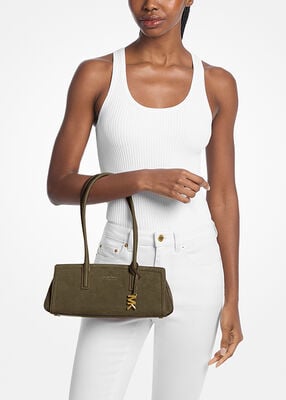 michael kors laila small suede shoulder bag