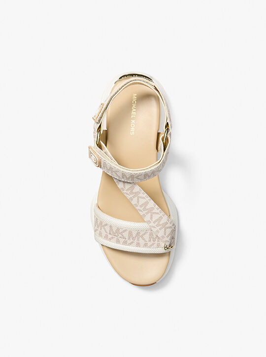 michael kors bowie signature logo platform sandal
