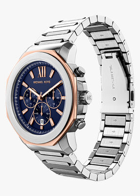 michael kors ساعة مايكل كورس بريسكوت كرونوغراف المصنوعة من الفولاذ المقاوم للصدأ