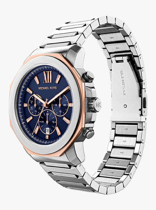 michael kors ساعة مايكل كورس بريسكوت كرونوغراف المصنوعة من الفولاذ المقاوم للصدأ