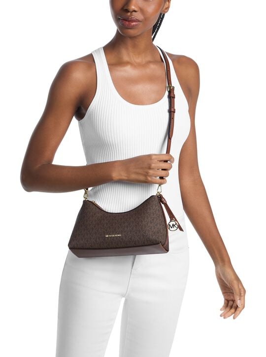 Sammy Small Signature Logo Convertible Crossbody Bag michael kors sammy small signature logo convertible crossbody bag