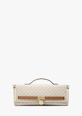 michael kors hamilton moderne medium signature logo clutch
