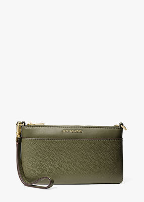 michael kors حقيبة معصم جيت سيت متوسطة الحجم من الجلد المحبب