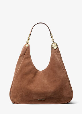 michael kors ellie large suede shoulder bag